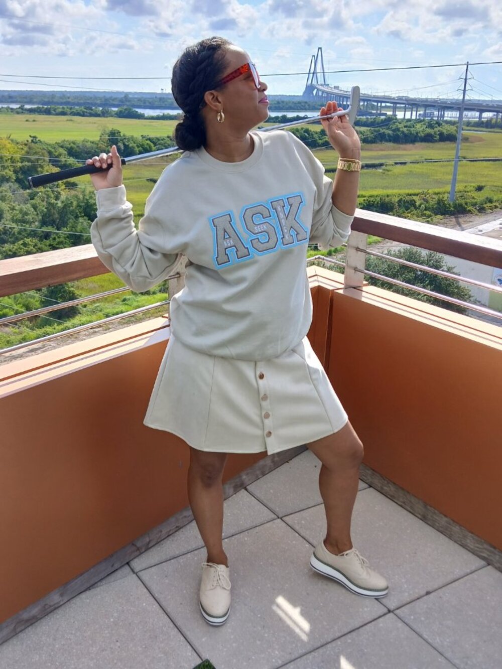 NEW CuriCo Sweatshirt- Positive Messaging A.S.K. Ask,Seek,Knock